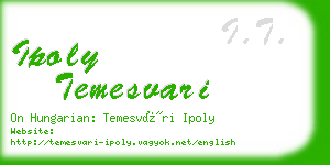 ipoly temesvari business card